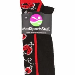 MadSportsStuff Softball Socks Crazy Socks With Ladybugs Over The Calf