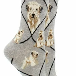 WHD Crazy Socks - Crew Wheaten Terrier Socks For Women Gift For Dog Lovers