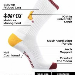 Deals ๐ฅฐ TCK Minnesota Golden Gophers ๐งฆ Socks Basic Crew White ๐งฆ Socks All Schools ๐ 6 TCK Minnesota Golden Gophers Socks Basic Crew White Socks All Schools