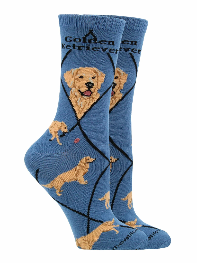 Buy โ๏ธ WHD Crazy ๐งฆ Socks - Crew Golden Retriever ๐งฆ Socks For ๐ฉ Women Gift For ๐ถ Dog Lovers โค๏ธ 4 WHD Crazy Socks - Crew Golden Retriever Socks For Women Gift For Dog Lovers