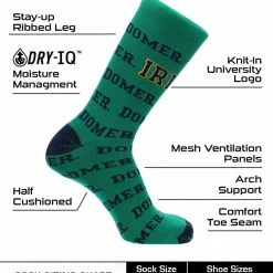 TCK Notre Dame Fighting Irish Socks University Of Notre Dame Fighting Irish Mayhem Crew Socks