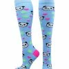 MadSportsStuff Happy Panda Bear Socks Over The Calf Length Softball Socks