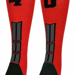 Budget ๐ฏ MadSportsStuff Red And Black Player ID Custom Number Over The Calf ๐งฆ Socks For ๐ฅ Softball โพ Baseball Football Boys And ๐ง Girls โพ Baseball ๐งฆ Socks ๐ 195 MadSportsStuff Red And Black Player ID Custom Number Over The Calf Socks For Softball Baseball Football Boys And Girls Baseball Socks