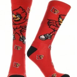 TCK All Schools Louisville Cardinals Socks Crew Length Sock Mayhem