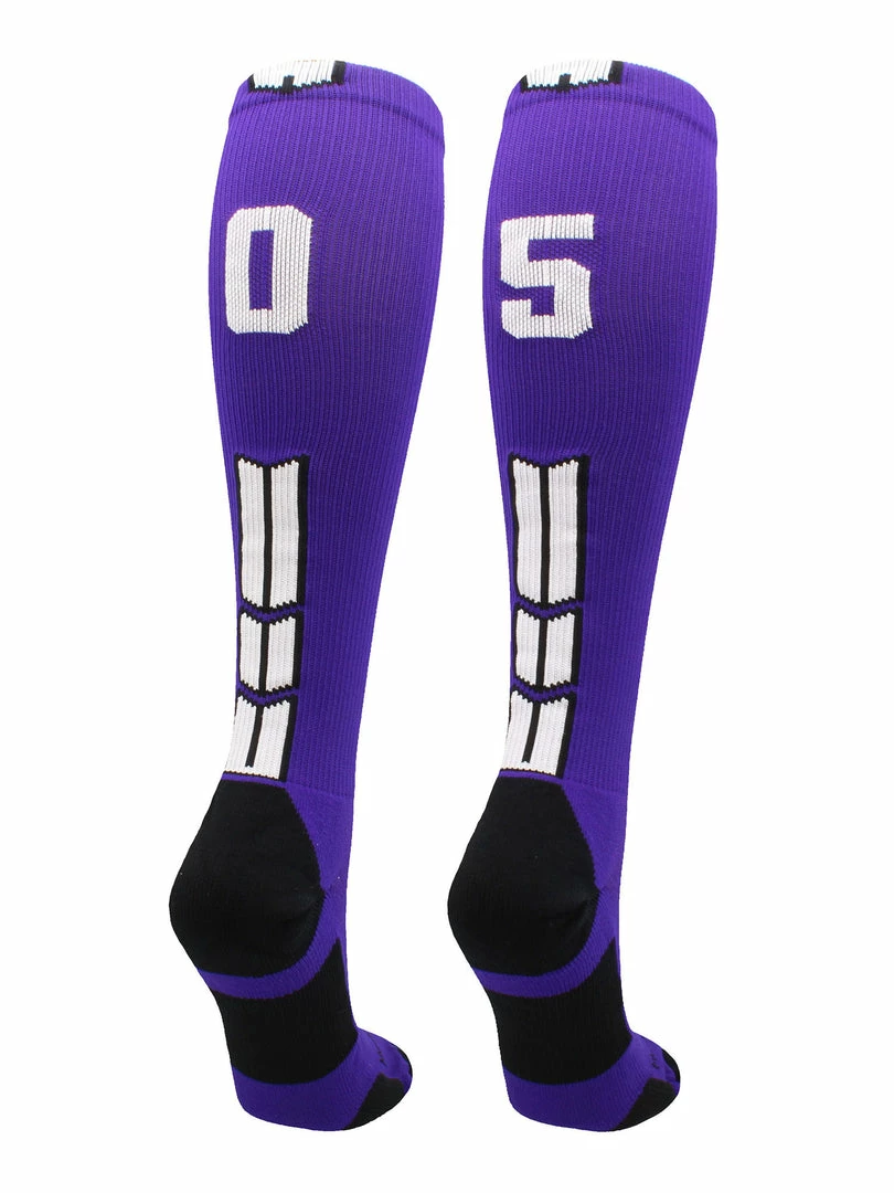 Discount ๐ MadSportsStuff Purple Player ID Custom Number Over The Calf ๐งฆ Socks For ๐ฅ Softball โพ Baseball Football Boys And ๐ง Girls ๐ฅ Softball ๐งฆ Socks ๐ 74 MadSportsStuff Purple Player ID Custom Number Over The Calf Socks For Softball Baseball Football Boys And Girls Softball Socks