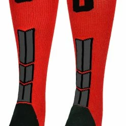 Budget ๐ฏ MadSportsStuff Red And Black Player ID Custom Number Over The Calf ๐งฆ Socks For ๐ฅ Softball โพ Baseball Football Boys And ๐ง Girls โพ Baseball ๐งฆ Socks ๐ 125 MadSportsStuff Red And Black Player ID Custom Number Over The Calf Socks For Softball Baseball Football Boys And Girls Baseball Socks
