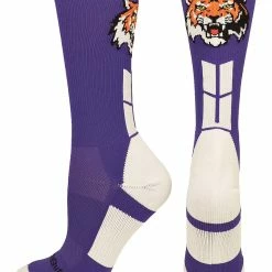 MadSportsStuff Tigers Logo Athletic Crew Socks (multiple Colors)