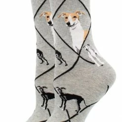 WHD Whippet Socks For Women Gift For Dog Lovers Crazy Socks - Crew