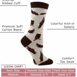 Cheapest ๐ WHD Bald Eagle ๐งฆ Socks For ๐ฉ Women Gift For Bird Lovers Crazy ๐งฆ Socks - Crew ๐ฅฐ 7 WHD Bald Eagle Socks For Women Gift For Bird Lovers Crazy Socks - Crew
