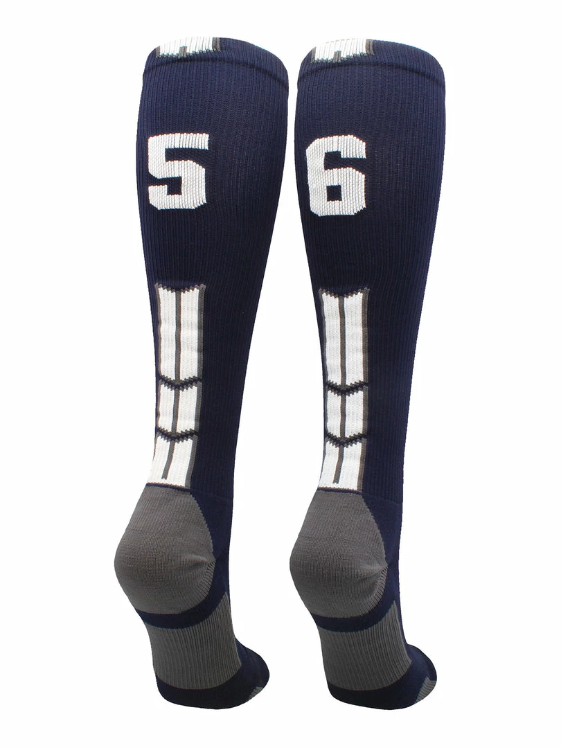 Best Sale ๐คฉ MadSportsStuff Navy Player ID Custom Number Over The Calf ๐งฆ Socks For ๐ฅ Softball โพ Baseball Football Boys And ๐ง Girls โจ 26 MadSportsStuff Navy Player ID Custom Number Over The Calf Socks For Softball Baseball Football Boys And Girls