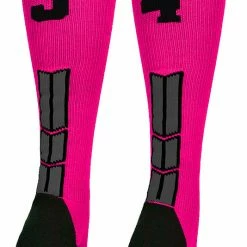 Discount ๐ฅ MadSportsStuff Neon Pink And Black Player ID Custom Number Over The Calf ๐งฆ Socks For ๐ฅ Softball โพ Baseball Football Boys And ๐ง Girls โพ Baseball ๐งฆ Socks ๐ 201 MadSportsStuff Neon Pink And Black Player ID Custom Number Over The Calf Socks For Softball Baseball Football Boys And Girls Baseball Socks