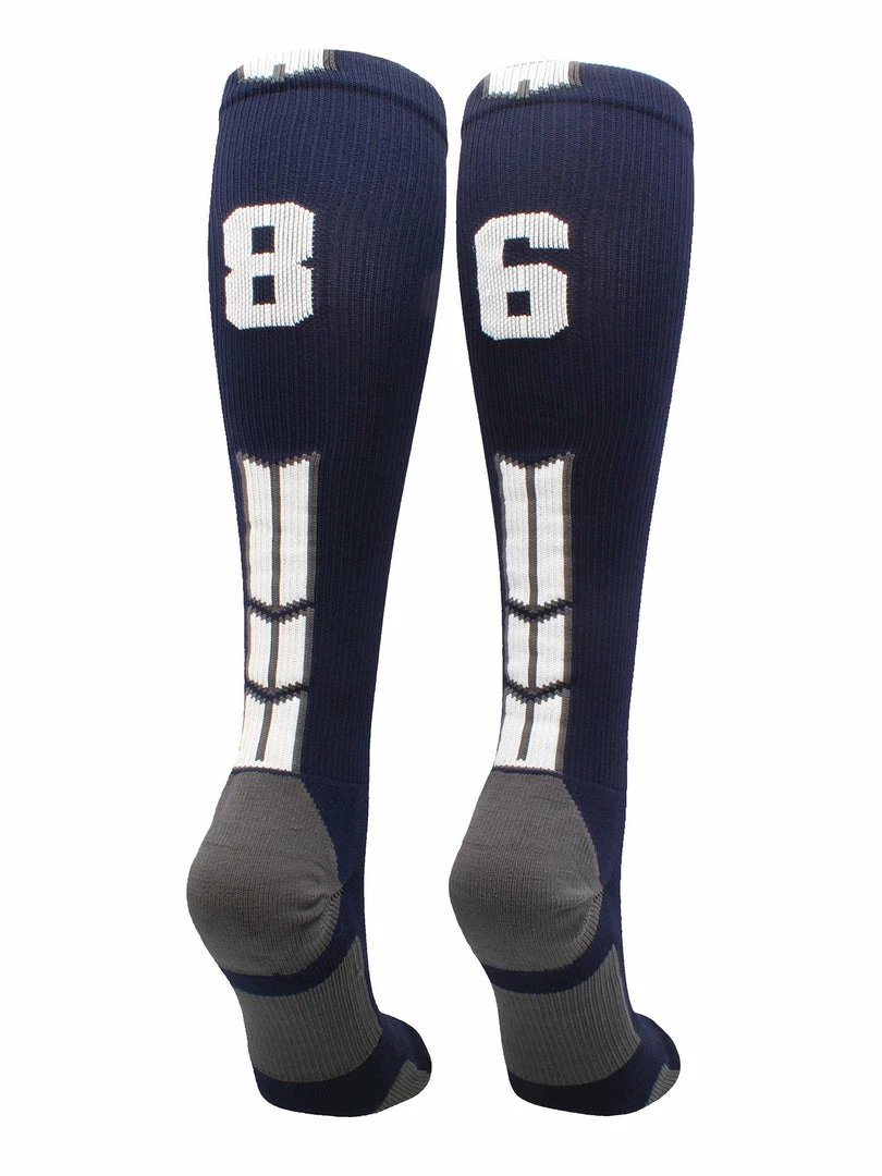 Best Sale ๐คฉ MadSportsStuff Navy Player ID Custom Number Over The Calf ๐งฆ Socks For ๐ฅ Softball โพ Baseball Football Boys And ๐ง Girls โจ 46 MadSportsStuff Navy Player ID Custom Number Over The Calf Socks For Softball Baseball Football Boys And Girls