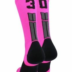 Buy โจ MadSportsStuff Neon Pink And Black Player ID Custom Number Crew ๐งฆ Socks For ๐ Basketball Lacrosse Volleyball Boys And ๐ง Girls ๐ 203 MadSportsStuff Neon Pink And Black Player ID Custom Number Crew Socks For Basketball Lacrosse Volleyball Boys And Girls