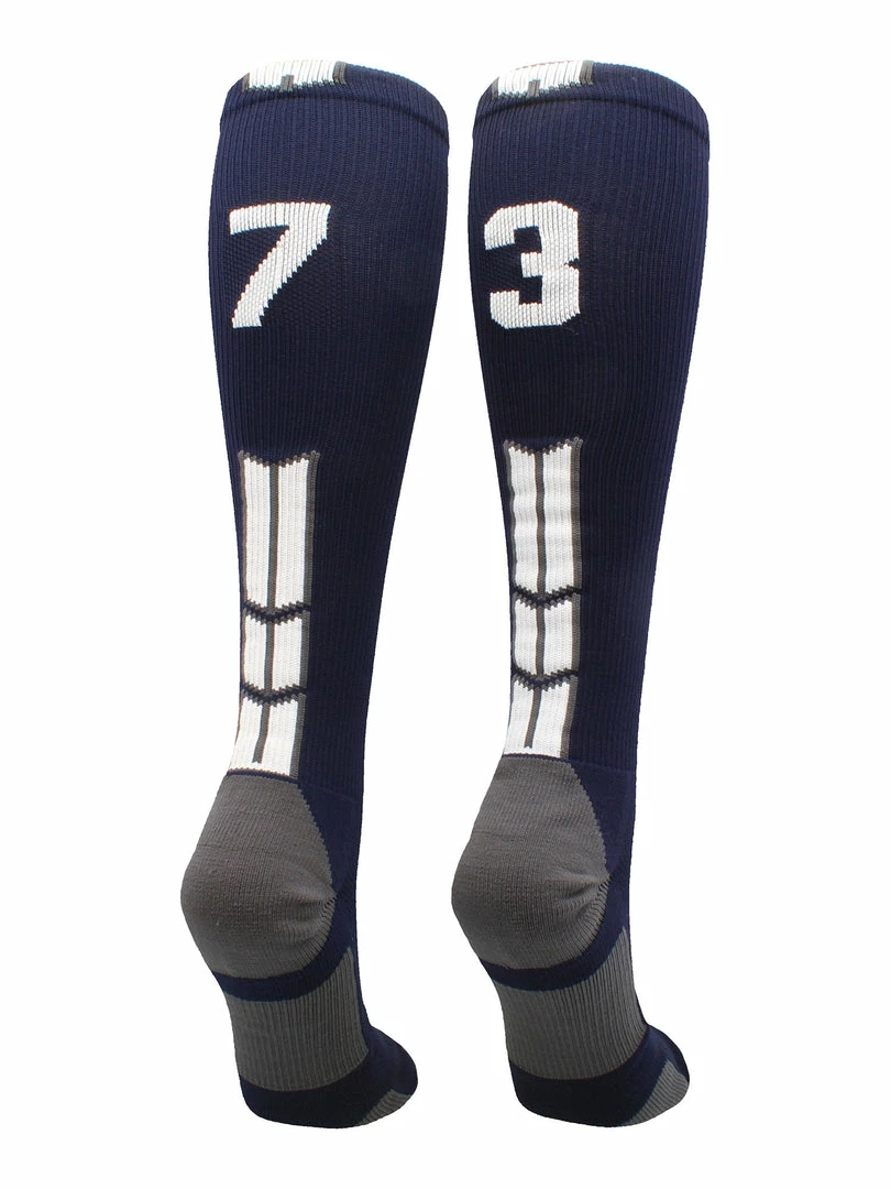 Best Sale ๐คฉ MadSportsStuff Navy Player ID Custom Number Over The Calf ๐งฆ Socks For ๐ฅ Softball โพ Baseball Football Boys And ๐ง Girls โจ 31 MadSportsStuff Navy Player ID Custom Number Over The Calf Socks For Softball Baseball Football Boys And Girls