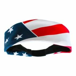 MadSportsStuff Patriotic USA American Flag Headband With Stars And Stripes
