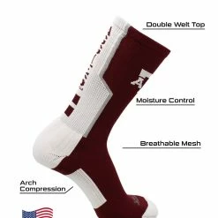 TCK All Schools Texas A&M Aggies Socks Perimeter Crew