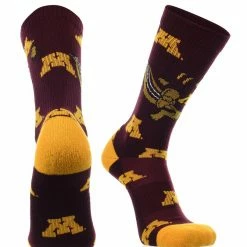 TCK Minnesota Golden Gophers Socks Crew Length Sock Mayhem All Schools