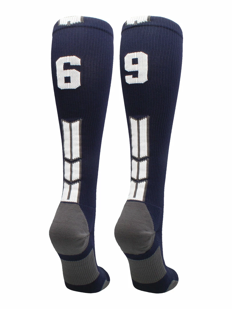 Best Sale ๐คฉ MadSportsStuff Navy Player ID Custom Number Over The Calf ๐งฆ Socks For ๐ฅ Softball โพ Baseball Football Boys And ๐ง Girls โจ 13 MadSportsStuff Navy Player ID Custom Number Over The Calf Socks For Softball Baseball Football Boys And Girls