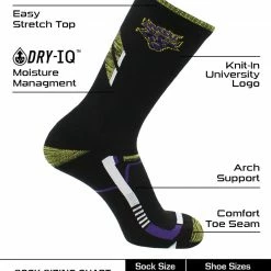 TCK Minnesota State Mavericks Socks Minnesota State University Mavericks Champion Crew Socks All Schools