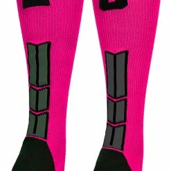 Discount ๐ฅ MadSportsStuff Neon Pink And Black Player ID Custom Number Over The Calf ๐งฆ Socks For ๐ฅ Softball โพ Baseball Football Boys And ๐ง Girls โพ Baseball ๐งฆ Socks ๐ 207 MadSportsStuff Neon Pink And Black Player ID Custom Number Over The Calf Socks For Softball Baseball Football Boys And Girls Baseball Socks