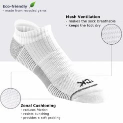 Top 10 β¨ TCK Low Cut Ankle 𧦠Socks With Tab For Men And π© Women - 3-pack Athletic 𧦠Socks For Running, Walking- Made From Recycled Materials π 11 TCK Low Cut Ankle Socks With Tab For Men And Women - 3-pack Athletic Socks For Running, Walking- Made From Recycled Materials