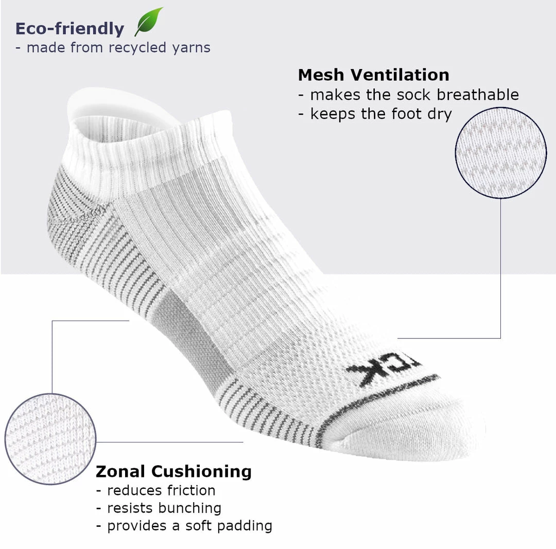 Top 10 β¨ TCK Low Cut Ankle 𧦠Socks With Tab For Men And π© Women - 3-pack Athletic 𧦠Socks For Running, Walking- Made From Recycled Materials π 4 TCK Low Cut Ankle Socks With Tab For Men And Women - 3-pack Athletic Socks For Running, Walking- Made From Recycled Materials