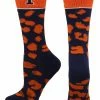 TCK All Schools Illinois Fighting Illini Socks Womens Savage Crew Socks