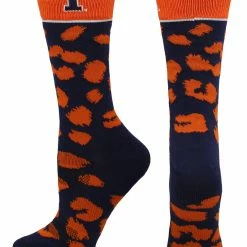 TCK All Schools Illinois Fighting Illini Socks Womens Savage Crew Socks