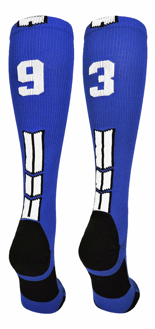 Brand new ๐ฅฐ MadSportsStuff Royal Player ID Custom Number Over The Calf ๐งฆ Socks For ๐ฅ Softball โพ Baseball Football Boys And ๐ง Girls ๐ 37 MadSportsStuff Royal Player ID Custom Number Over The Calf Socks For Softball Baseball Football Boys And Girls