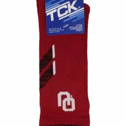 TCK All Schools OU Oklahoma Sooners Socks University Of Oklahoma Sooners Champion Crew Socks
