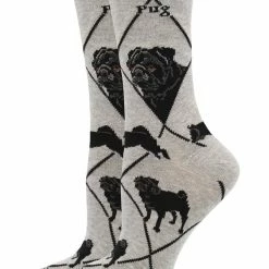 WHD Pug Socks For Women Gift For Dog Lovers Crazy Socks - Crew