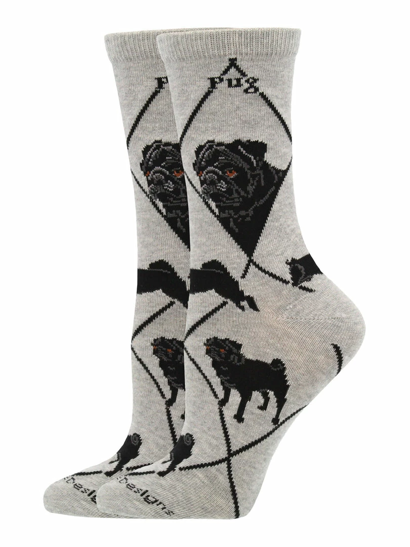 New ๐ WHD Pug ๐งฆ Socks For ๐ฉ Women Gift For ๐ถ Dog Lovers Crazy ๐งฆ Socks - Crew ๐ 2 WHD Pug Socks For Women Gift For Dog Lovers Crazy Socks - Crew