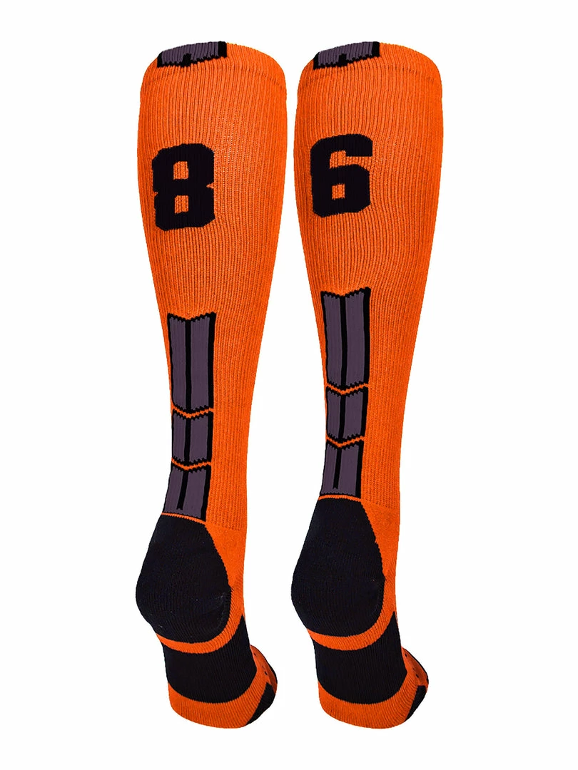 Deals โญ MadSportsStuff ๐ฅ Softball ๐งฆ Socks Orange And Black Player ID Custom Number Over The Calf ๐งฆ Socks For ๐ฅ Softball โพ Baseball Football Boys And ๐ง Girls ๐ 44 MadSportsStuff Softball Socks Orange And Black Player ID Custom Number Over The Calf Socks For Softball Baseball Football Boys And Girls