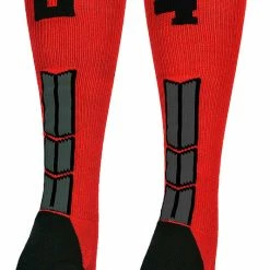 Budget ๐ฏ MadSportsStuff Red And Black Player ID Custom Number Over The Calf ๐งฆ Socks For ๐ฅ Softball โพ Baseball Football Boys And ๐ง Girls โพ Baseball ๐งฆ Socks ๐ 186 MadSportsStuff Red And Black Player ID Custom Number Over The Calf Socks For Softball Baseball Football Boys And Girls Baseball Socks