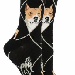 WHD American Pit Bull Terrier Socks For Women Gift For Dog Lovers Crazy Socks - Crew