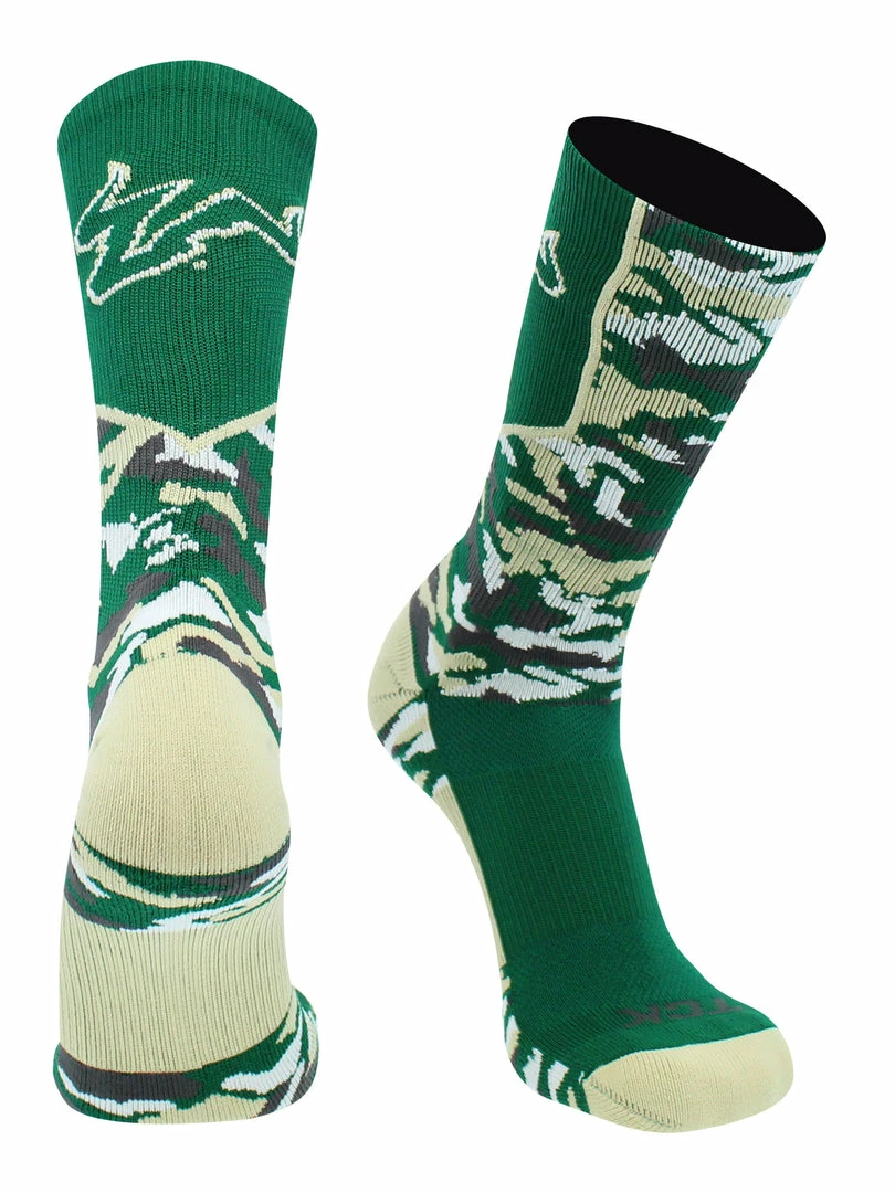 Buy ๐ฅฐ TCK Sports University Of South Florida Bulls ๐งฆ Socks Woodland Camo Crew All Schools ๐ 6 TCK Sports University Of South Florida Bulls Socks Woodland Camo Crew All Schools