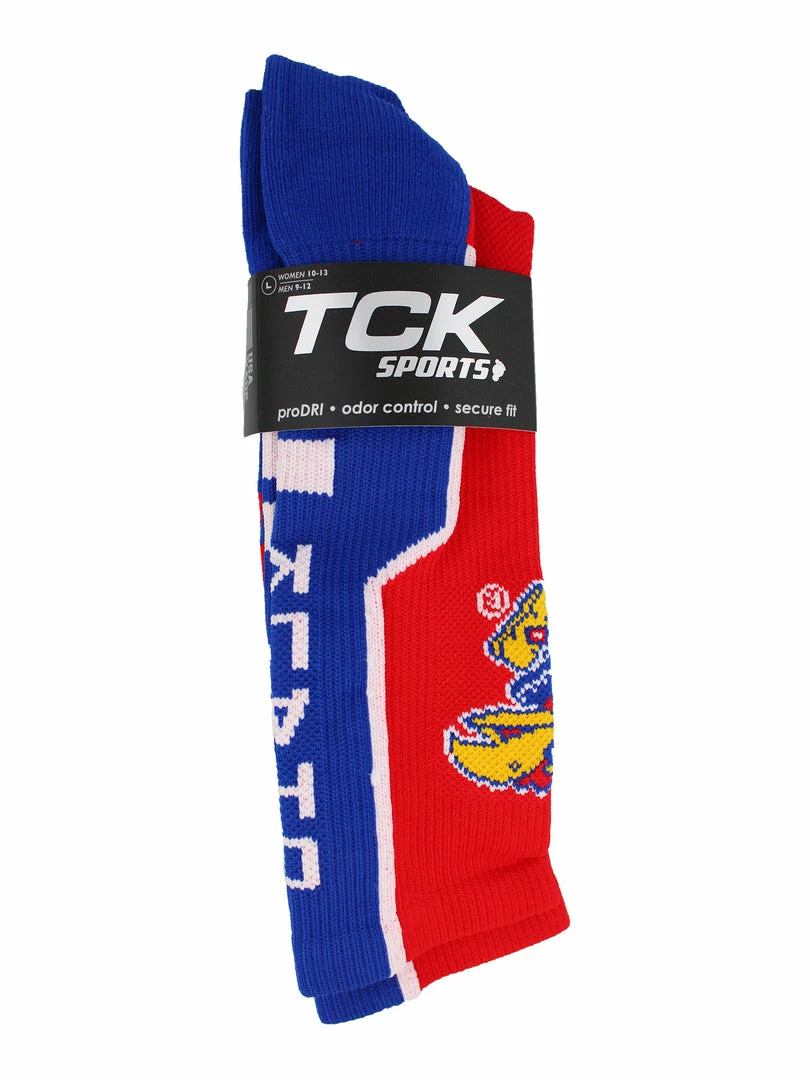 Budget โ TCK All Schools Kansas Rock Chalk Jayhawks ๐งฆ Socks Perimeter Crew ๐ 4 TCK All Schools Kansas Rock Chalk Jayhawks Socks Perimeter Crew