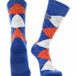 TCK All Schools Florida Gators Argyle Dress Socks NCAA Fanwear Crew Length