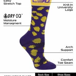 Coupon ๐ TCK LSU Tigers ๐งฆ Socks ๐ฉ Womens Savage Crew ๐งฆ Socks โค๏ธ 7 TCK LSU Tigers Socks Womens Savage Crew Socks