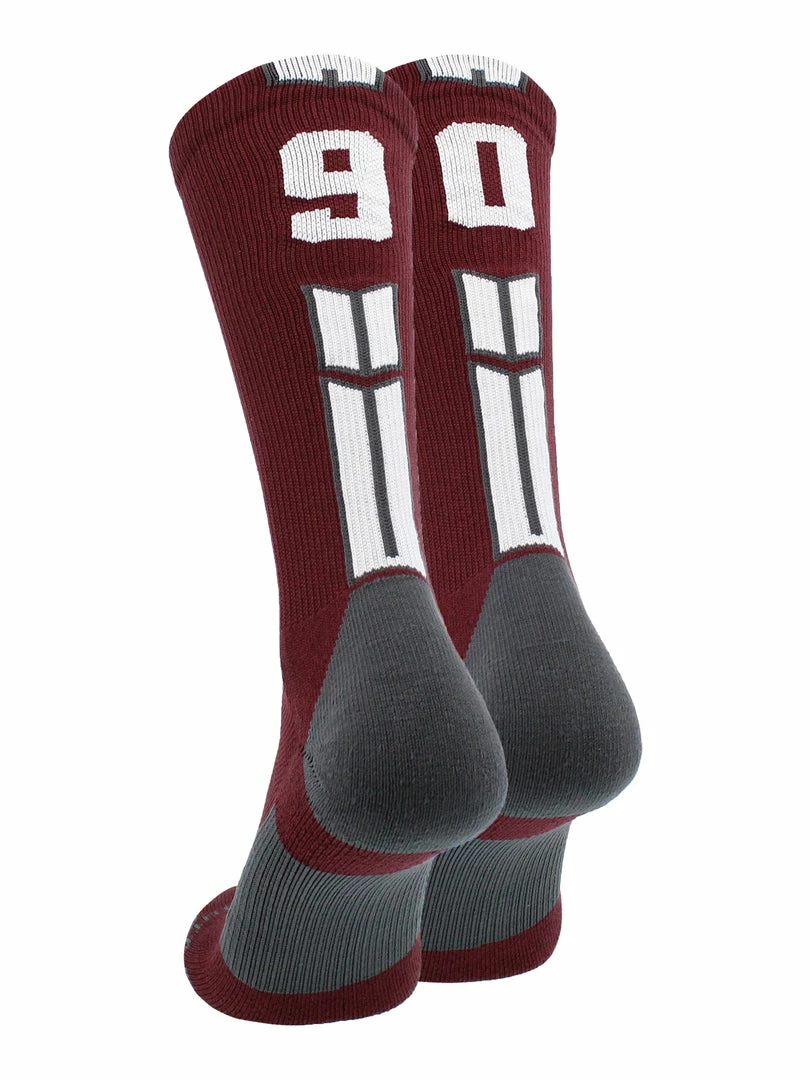 Cheap ๐ MadSportsStuff Maroon Player ID Custom Number Crew ๐งฆ Socks For ๐ Basketball Lacrosse Volleyball Boys And ๐ง Girls Volleyball ๐งฆ Socks ๐ฅ 39 MadSportsStuff Maroon Player ID Custom Number Crew Socks For Basketball Lacrosse Volleyball Boys And Girls Volleyball Socks