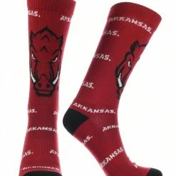 TCK Arkansas Razorbacks Socks Crew Length Sock Mayhem All Schools