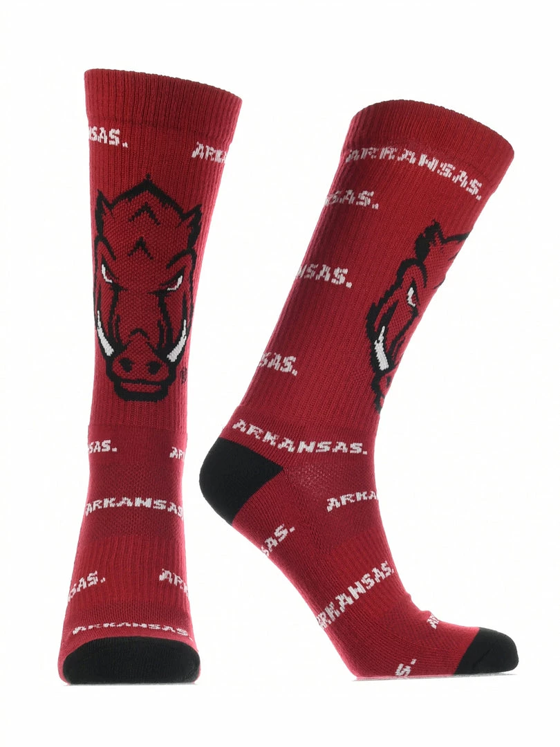 Flash Sale ๐ TCK Arkansas Razorbacks ๐งฆ Socks Crew Length Sock Mayhem All Schools โ๏ธ 2 TCK Arkansas Razorbacks Socks Crew Length Sock Mayhem All Schools
