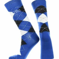 TCK Kentucky Wildcats Argyle Dress Socks NCAA Fanwear Crew Length