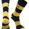 TCK All Schools Cal Bears Socks Game Day Striped Crew Socks Cal Berkeley