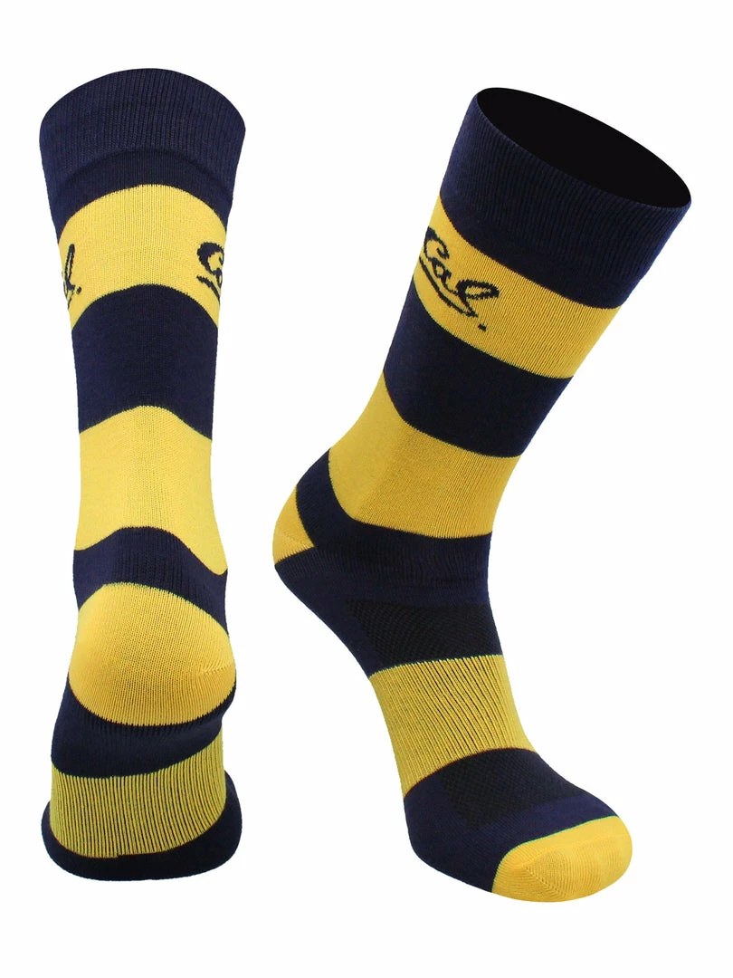 Wholesale ๐ TCK All Schools Cal Bears ๐งฆ Socks Game Day Striped Crew ๐งฆ Socks Cal Berkeley โ๏ธ 1 TCK All Schools Cal Bears Socks Game Day Striped Crew Socks Cal Berkeley