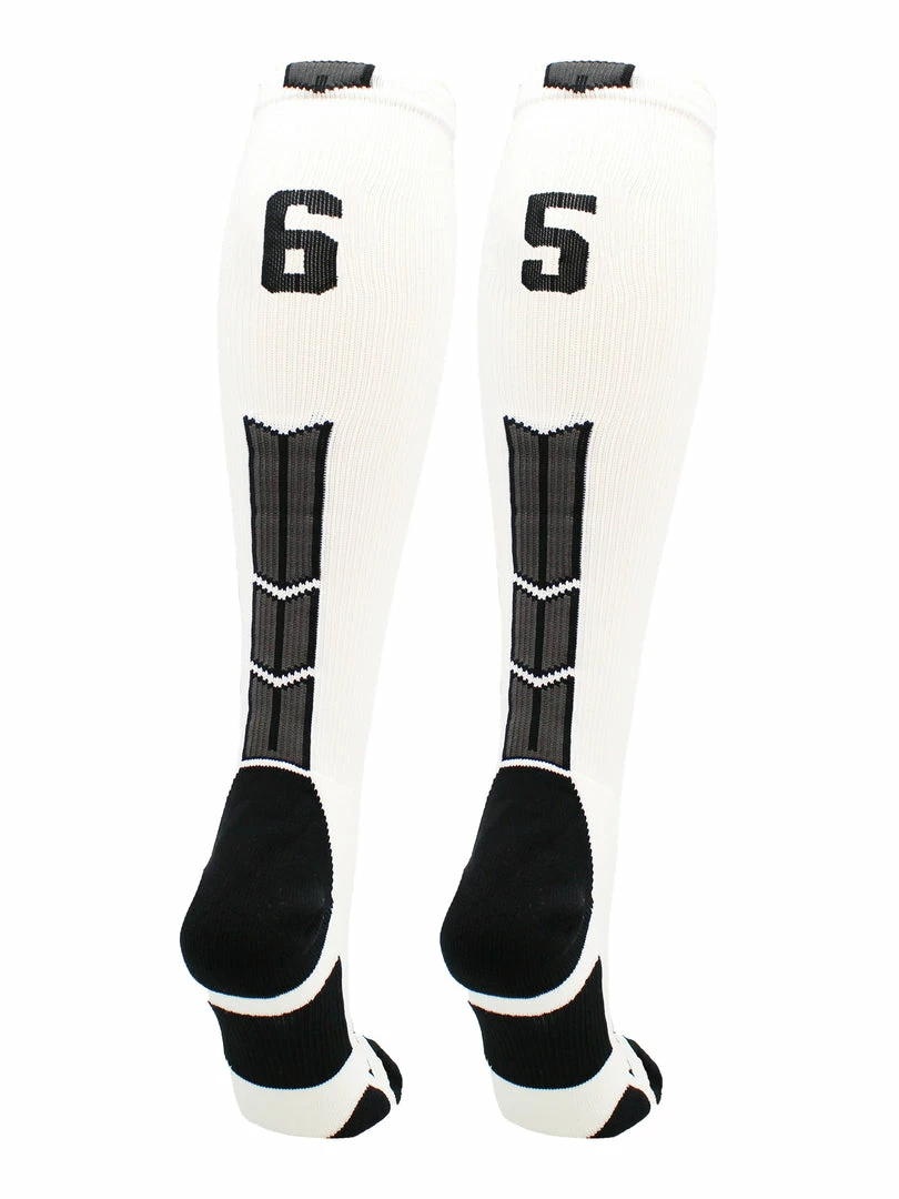 Flash Sale ๐ MadSportsStuff White Player ID Custom Number Over The Calf ๐งฆ Socks For ๐ฅ Softball โพ Baseball Football Boys And ๐ง Girls ๐ฅ Softball ๐งฆ Socks ๐ 14 MadSportsStuff White Player ID Custom Number Over The Calf Socks For Softball Baseball Football Boys And Girls Softball Socks