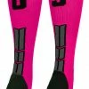 MadSportsStuff Baseball Socks Neon Pink And Black Player ID Custom Number Over The Calf Socks For Softball Baseball Football Boys And Girls
