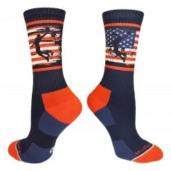 MadSportsStuff USA Basketball Socks With American Flag And Player Crew Length