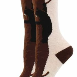 WHD Crazy Socks - Crew Bear Socks For Women Gift For Animal Lovers