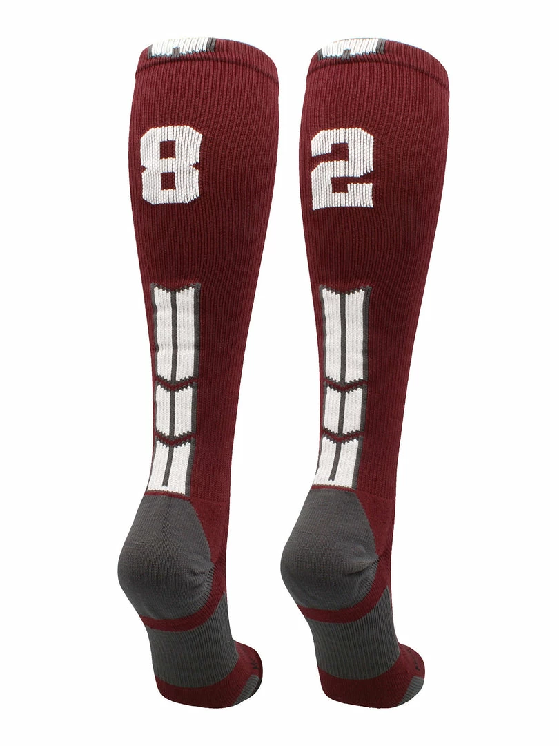 Best Sale ๐ MadSportsStuff Maroon Player ID Custom Number Over The Calf ๐งฆ Socks For ๐ฅ Softball โพ Baseball Football Boys And ๐ง Girls ๐ฅ Softball ๐งฆ Socks ๐ 47 MadSportsStuff Maroon Player ID Custom Number Over The Calf Socks For Softball Baseball Football Boys And Girls Softball Socks
